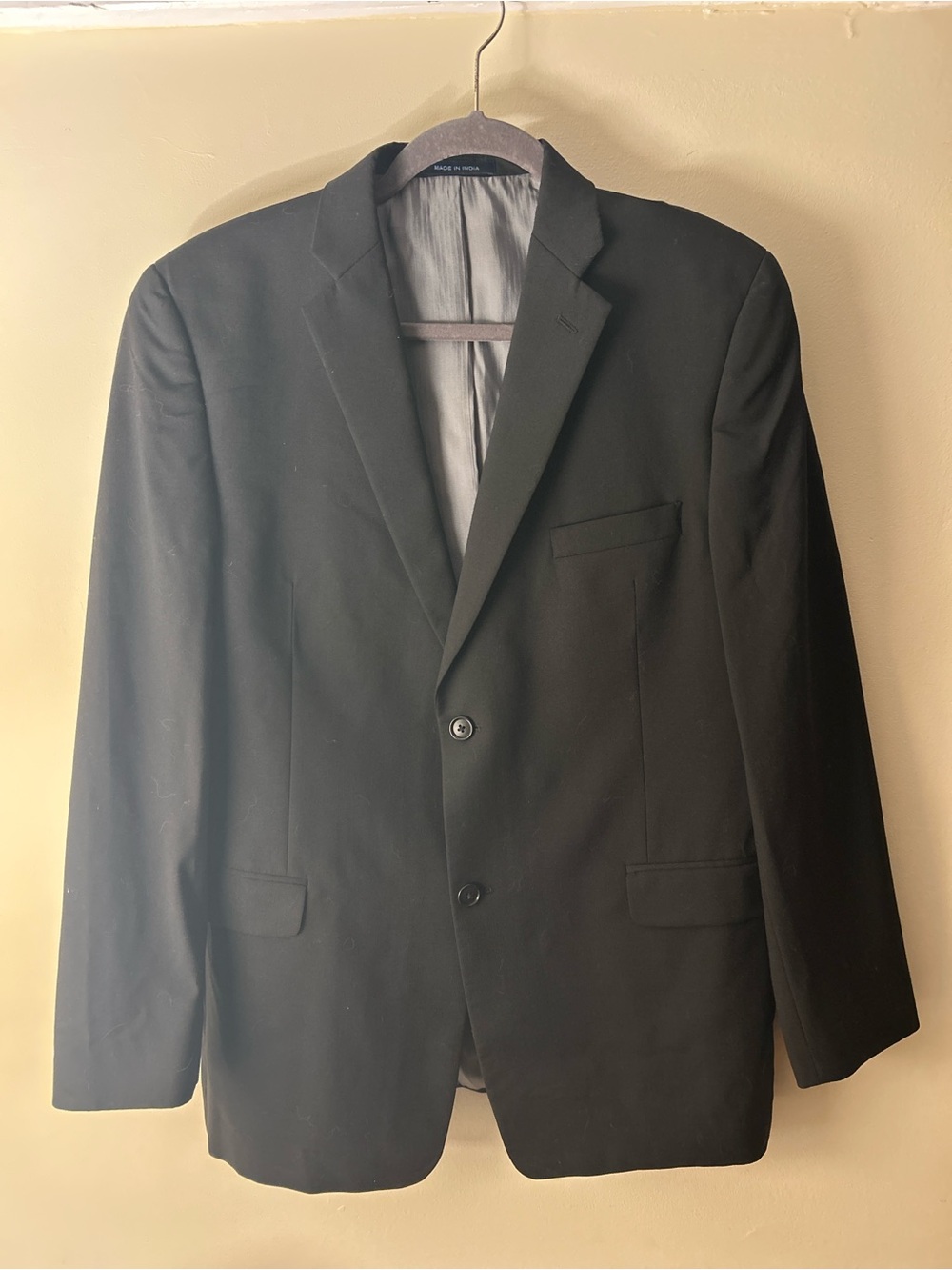 Joseph Abboud Men’s 22R Black Wool Blend Blazer Sport Coat